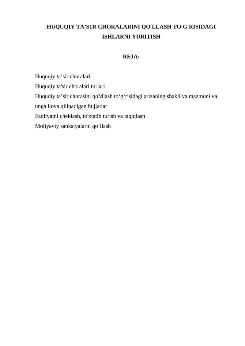 Huquqiy ta’sir choralari