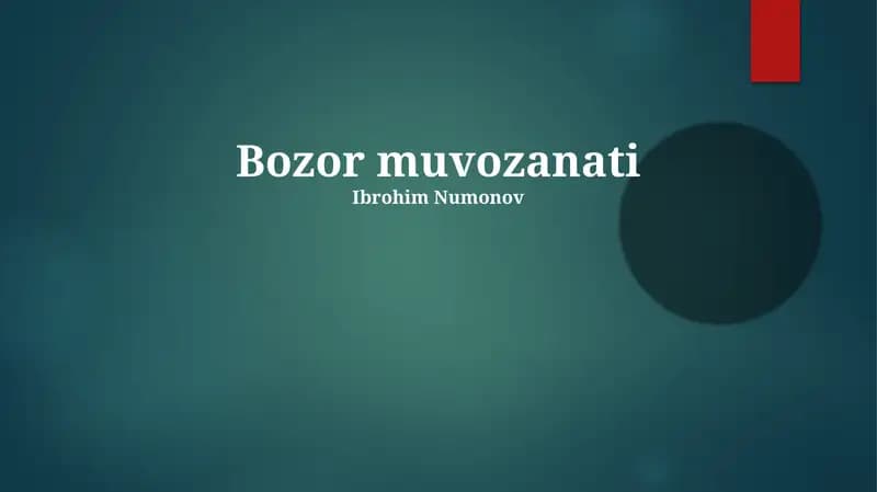 Bozor muvozanati