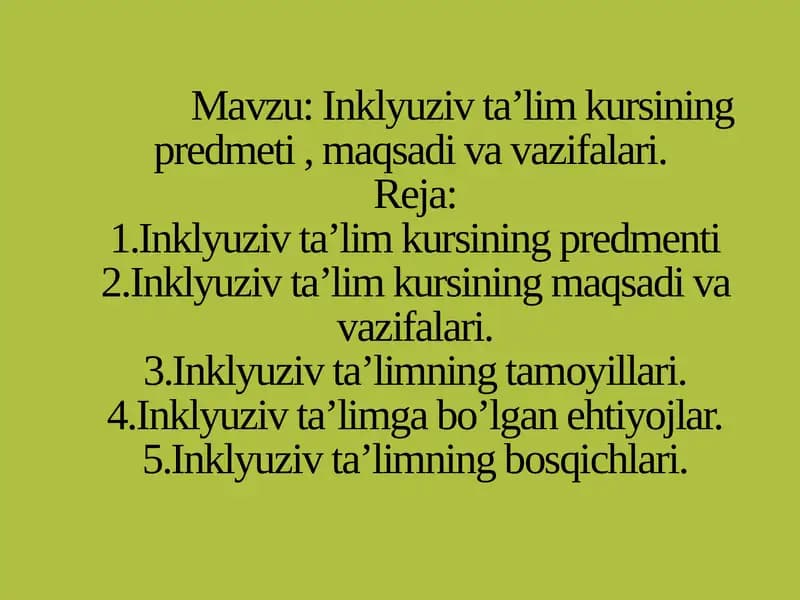 Inklyuziv ta’lim kursi