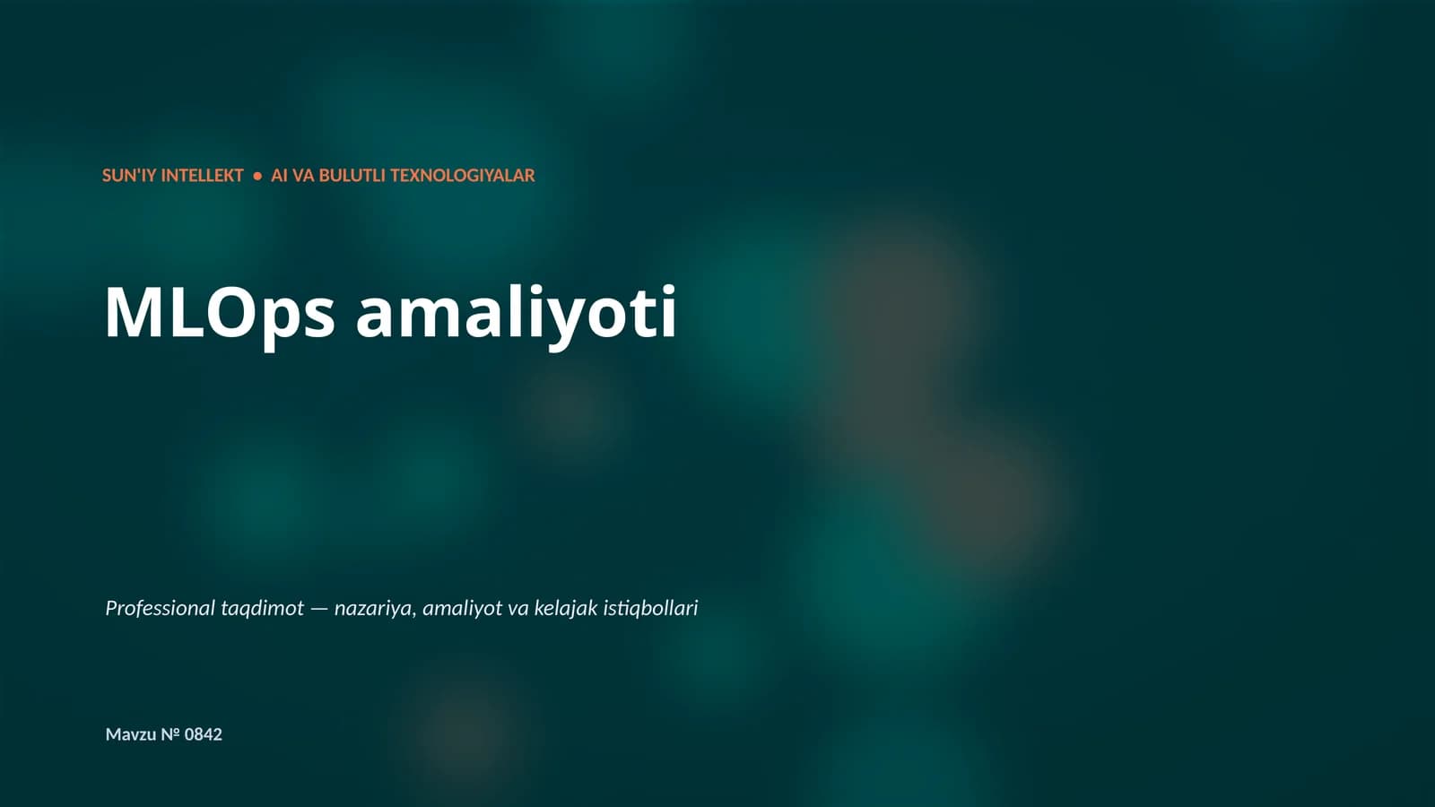 MLOps amaliyoti