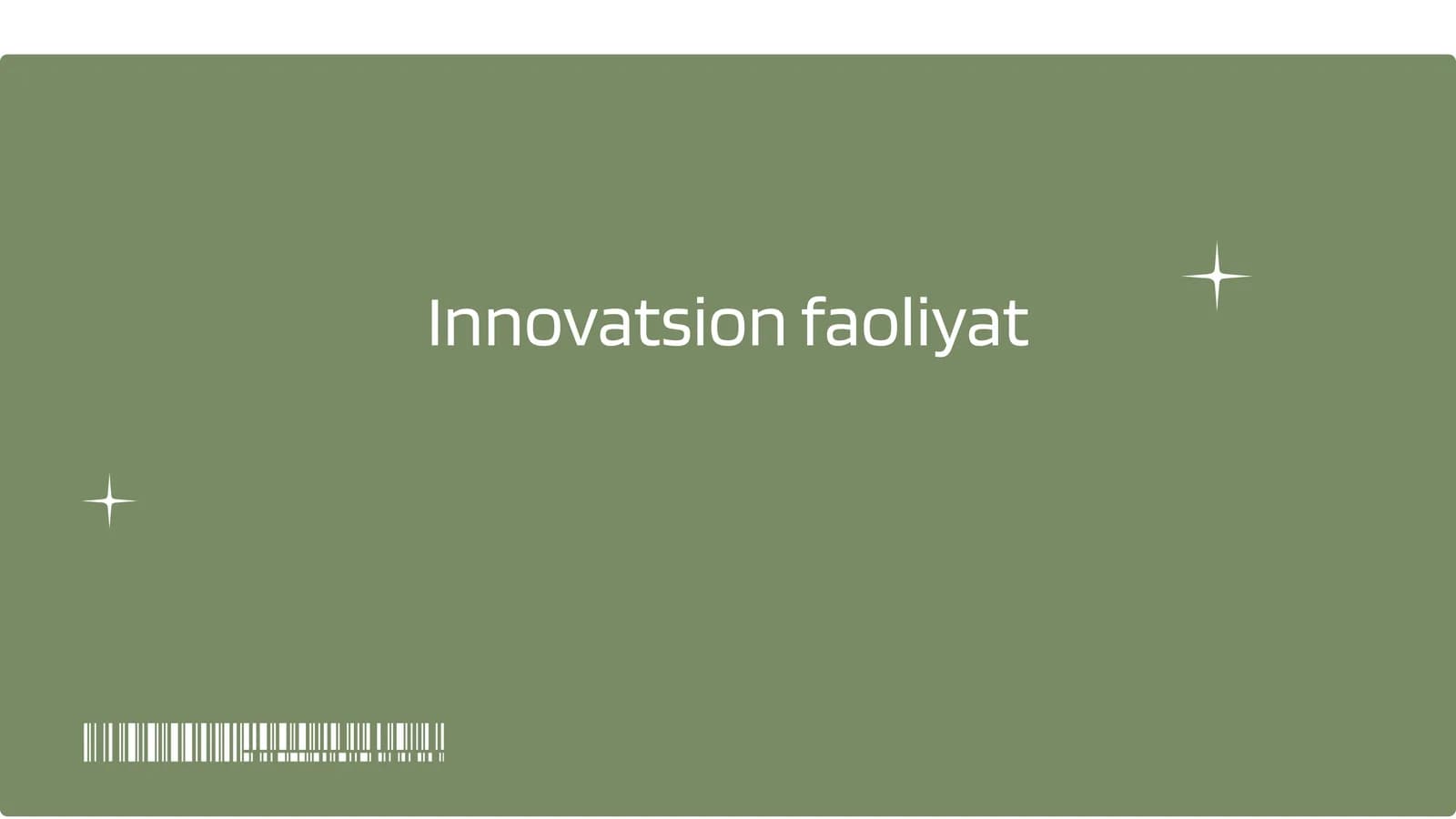Innovatsion faoliyat
