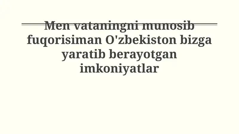 Men Vatanimning munosib fuqarosiman