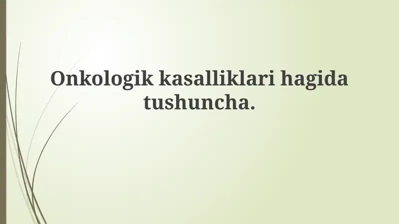 Onkologikkasalliklarihagidatushuncha