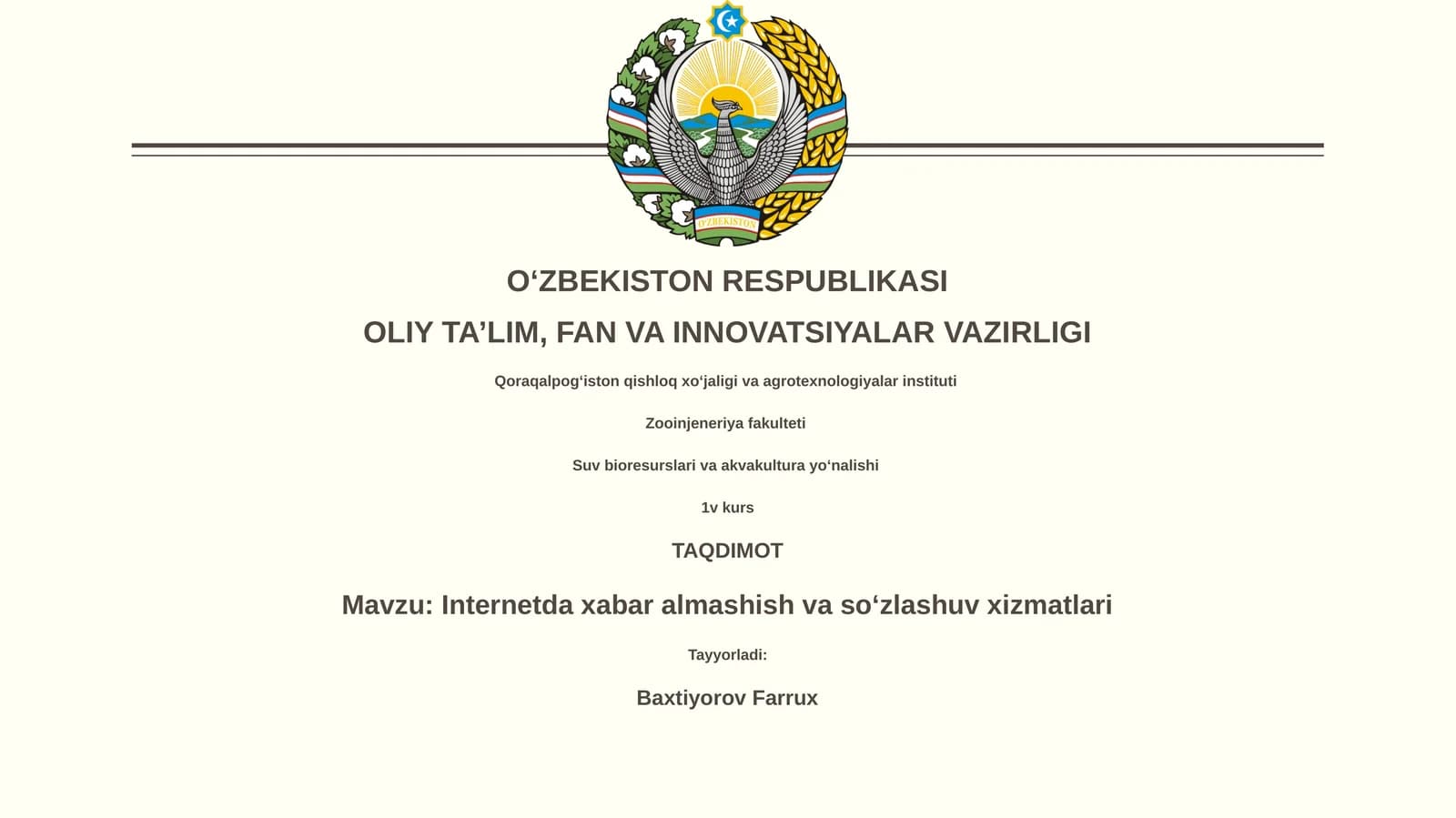 Internetda xabar almashish va soʻzlashuv xizmatlari