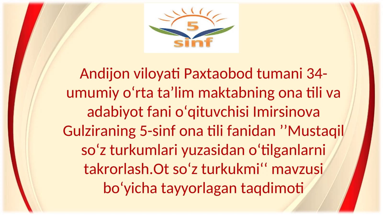Ot so‘z turkumlari