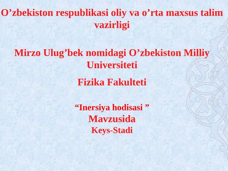 Inersiya hodisasi
