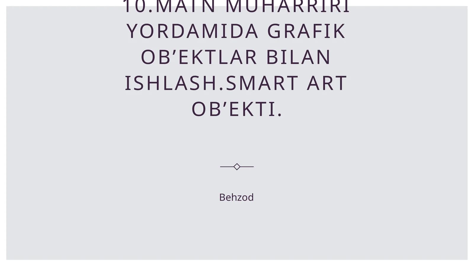 Grafik ob'ektlar va SmartArt