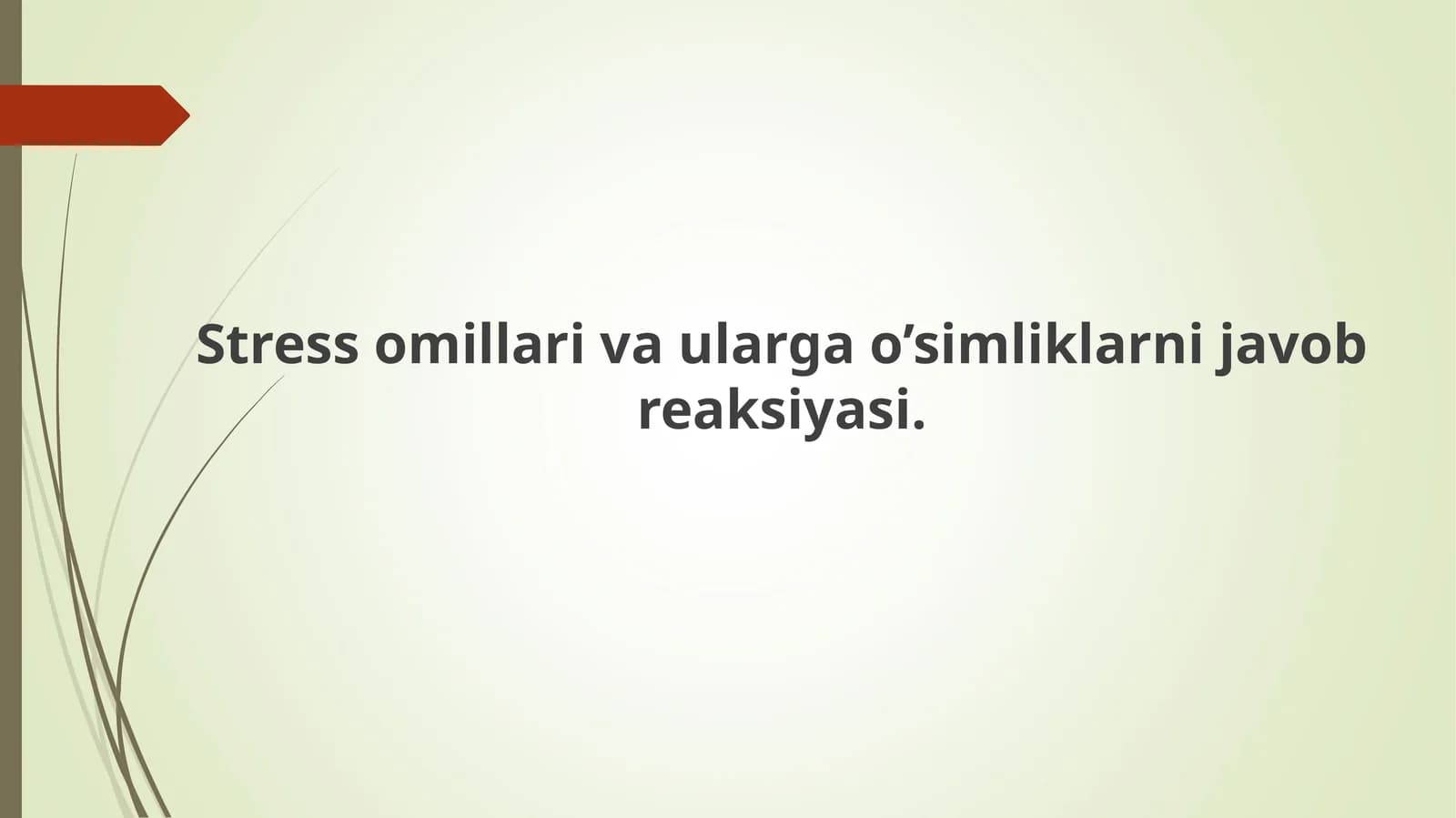 O'simliklardagi stress omillari