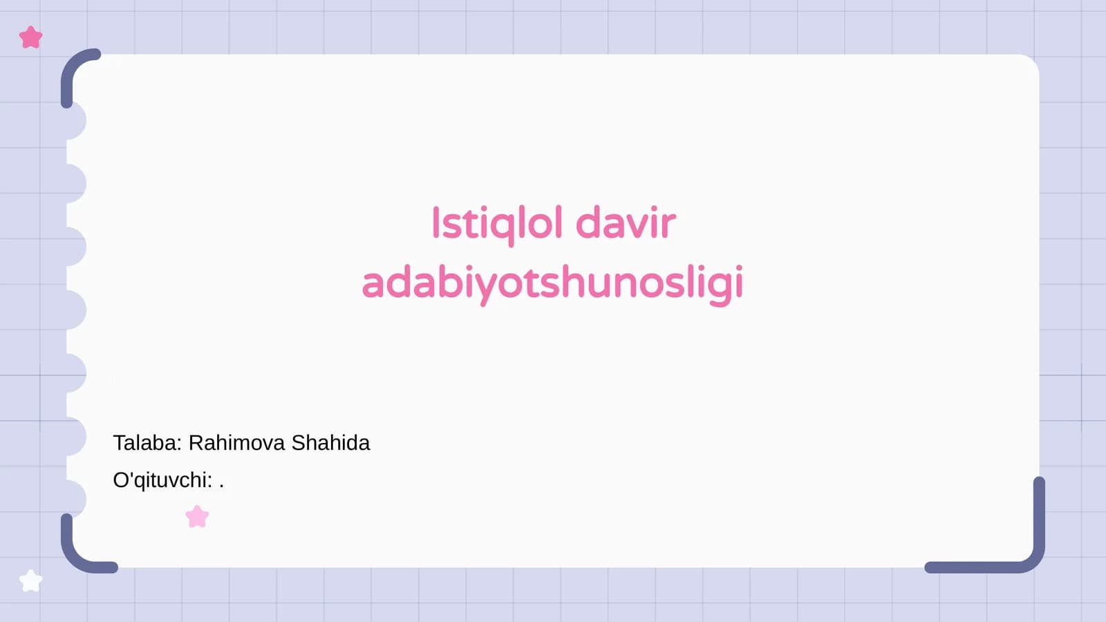 Istiqlol davir adabiyotshunosligi
