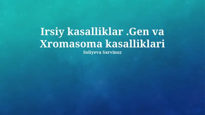 Xromosom mutatsiyalari