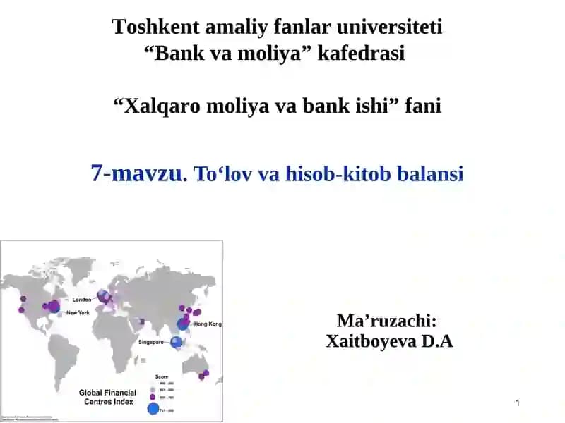 To‘lov va hisob-kitob balansi