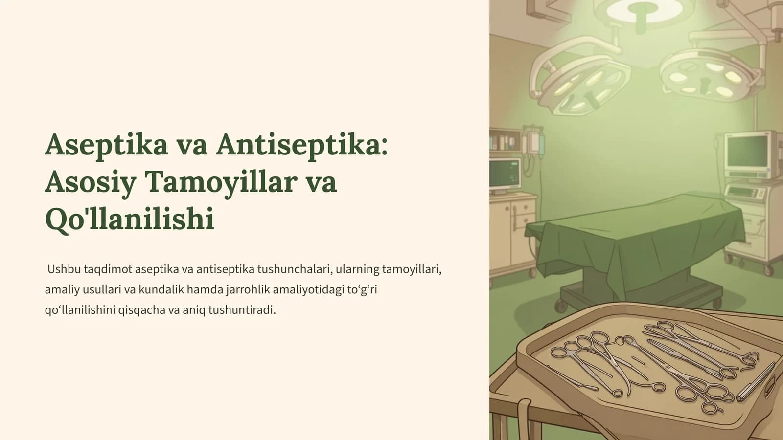 Aseptika va Antiseptika Asosiy Tamoyillar va Qo'llanilishi