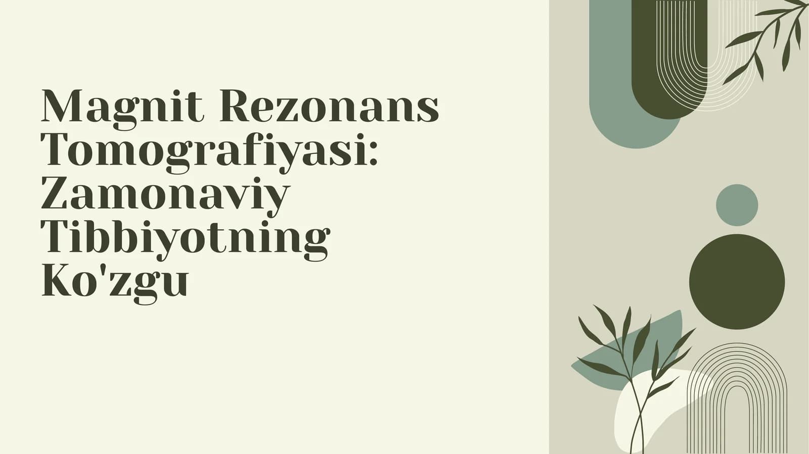 Magnit Rezonans Tomografiyasi