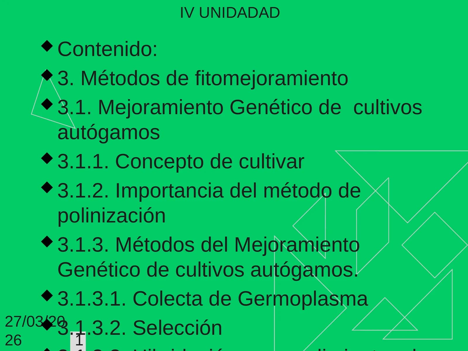 Métodos de fitomejoramiento