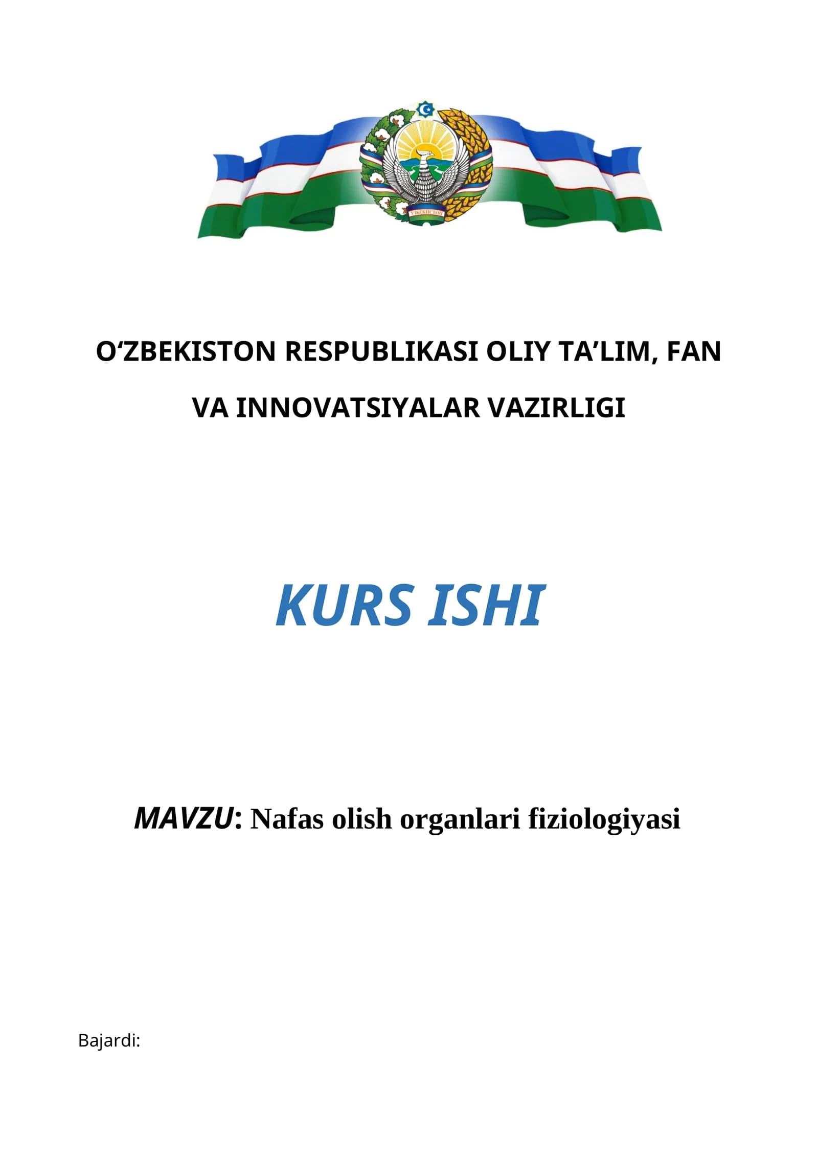 Nafas olish organlari fiziologiyasi