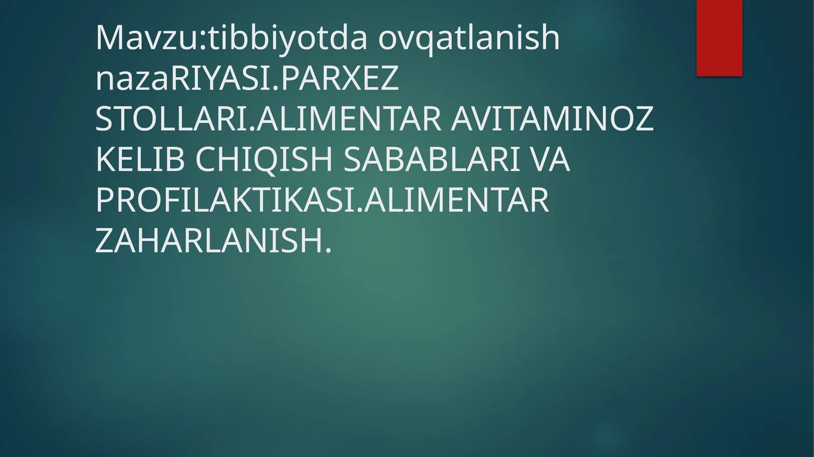 Ovqatlanish