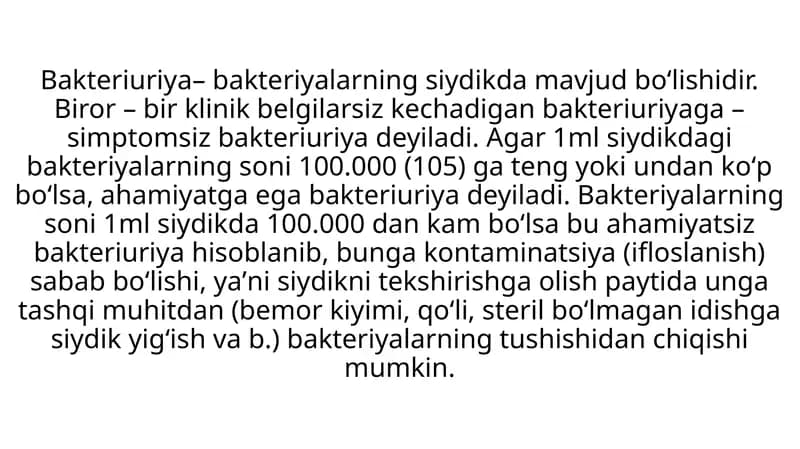 Bakteriuriya