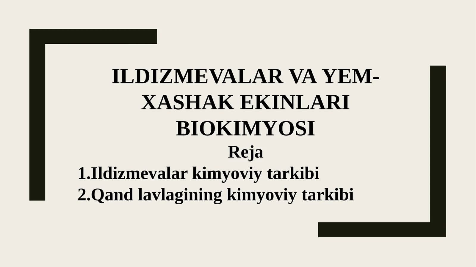 ILDIZMEVALAR VAYEM-XASHAK EKINLARI BIOKIMYOSI