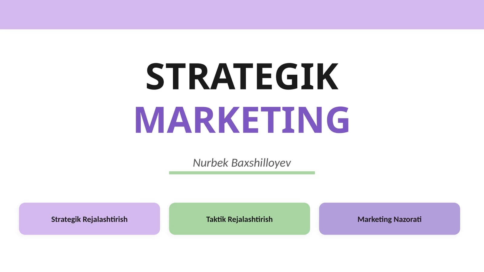STRATEGIK MARKETING