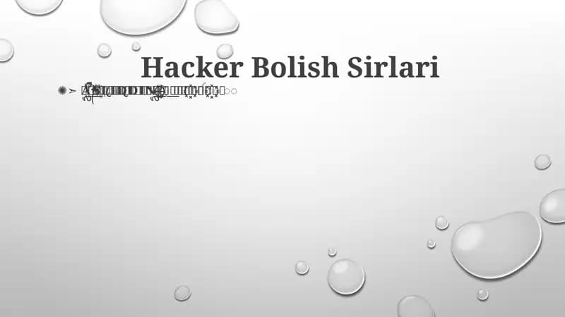 Hacker Bolish Sirlari