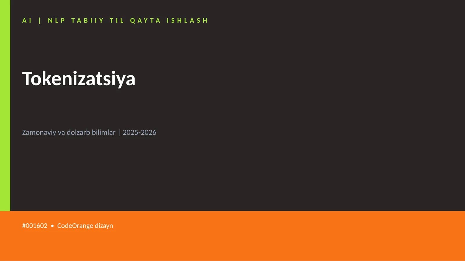 Tokenizatsiya