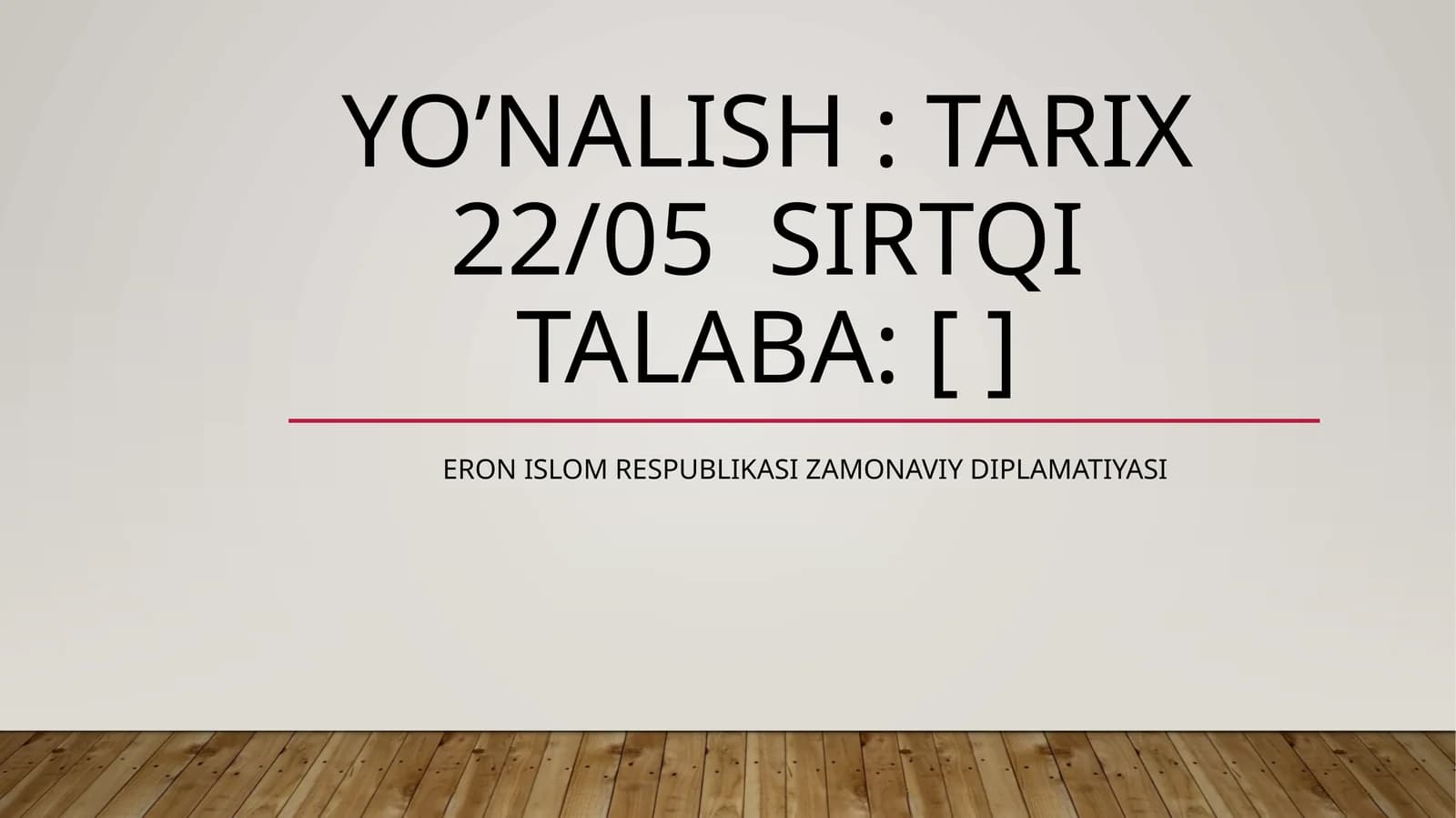 Eron islom Respublikasi zamonaviy diplamatiyasi