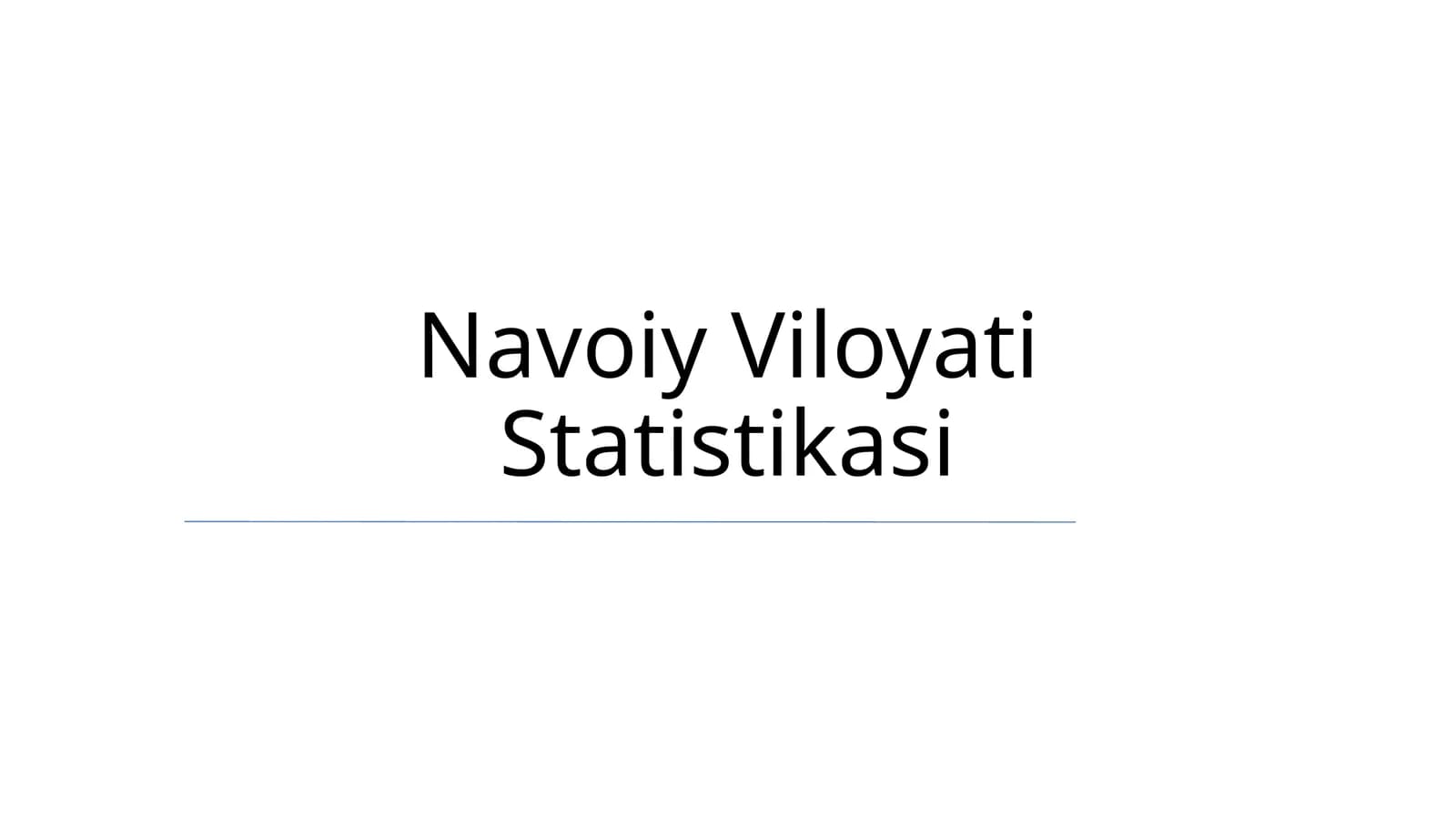 Navoiy Viloyati Statistikasi