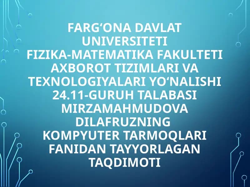 Internettarmog‘I va DNS xizmati