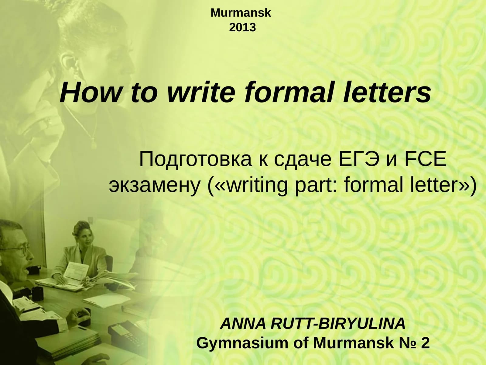 How to write formal letters