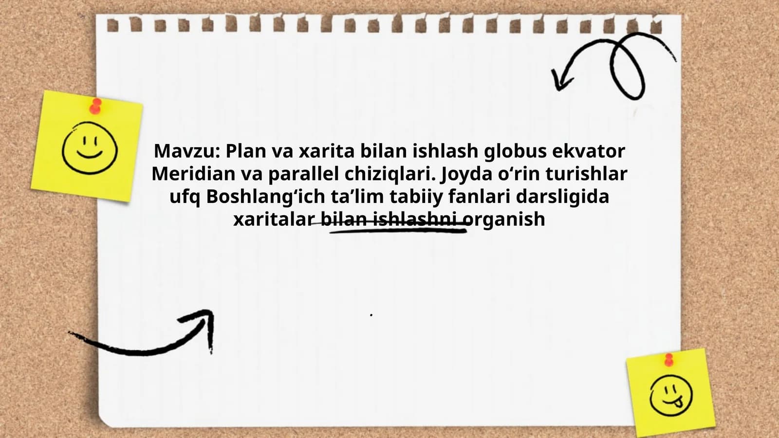 Plan va xarita bilan ishlash