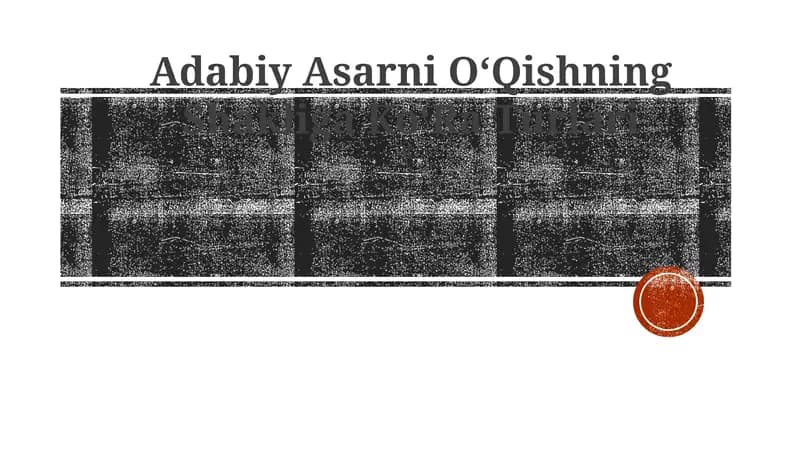 Adabiy Asarni OʻQishning Shakliga KoʻRa Turlari