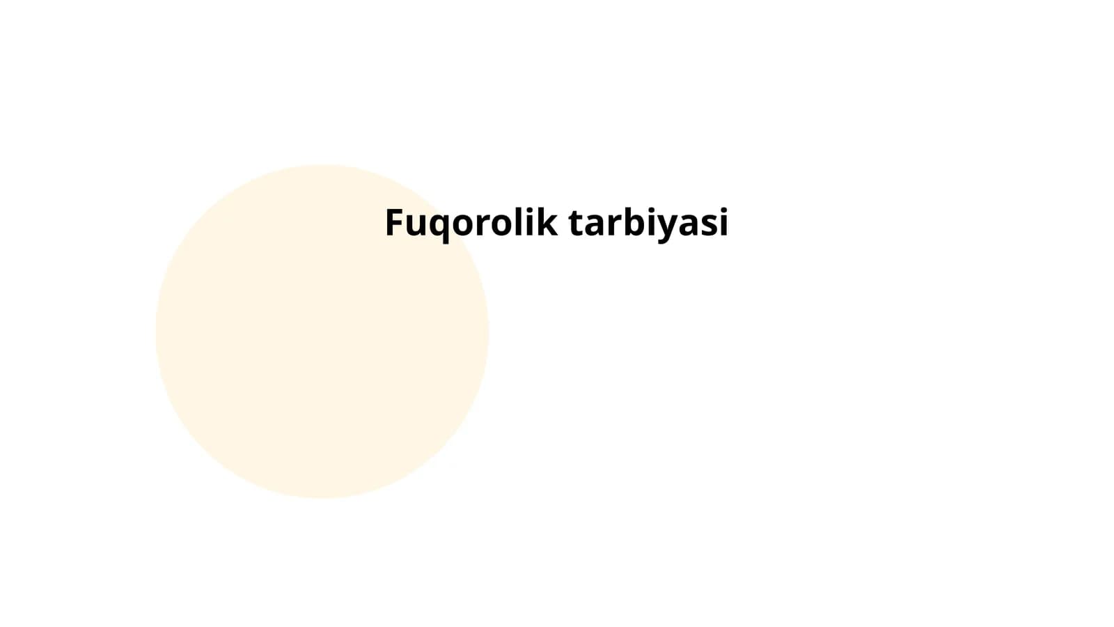 Fuqorolik tarbiyasi