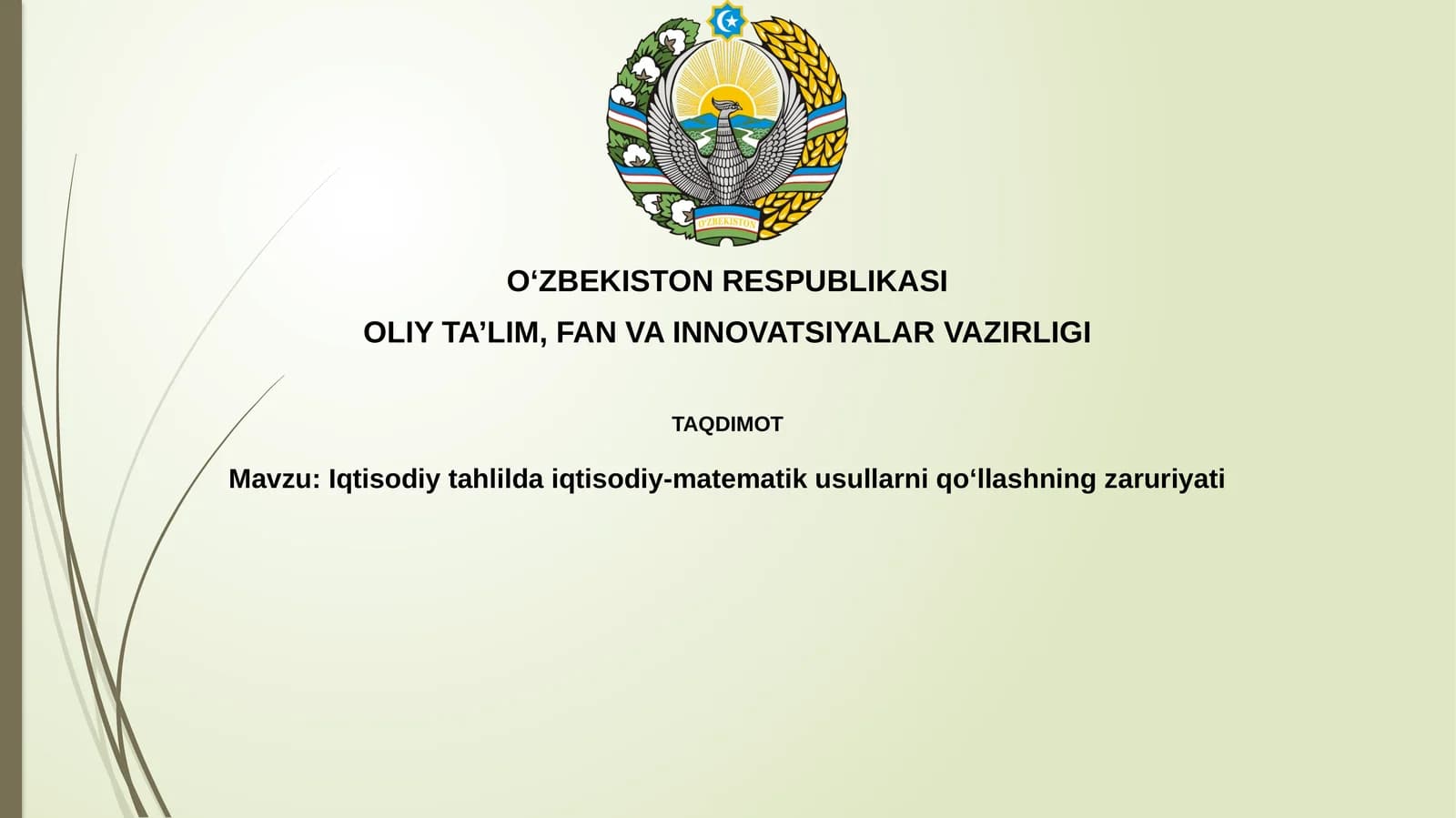 Iqtisodiy matematik usullar