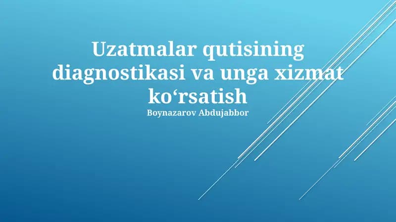 Uzatish kabeli qutisi