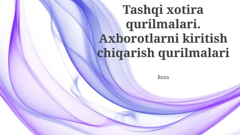 Tashqi xotira qurilmalari