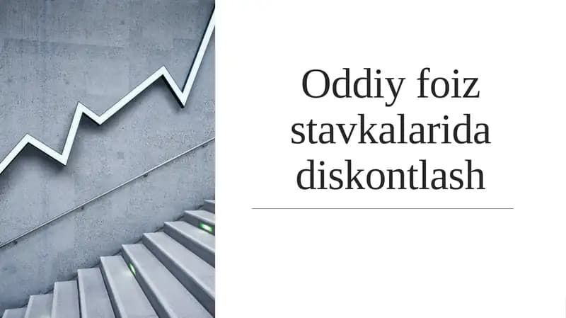 Oddiy foiz stavkalari da diskontlash