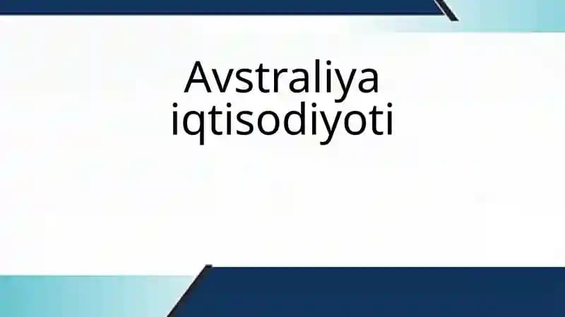 Avstraliya Iqtisodiyoti