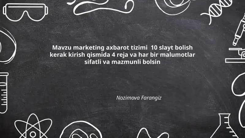 Marketing axbarot tizimi