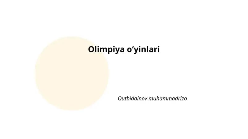 Olimpiya oʻyinlari