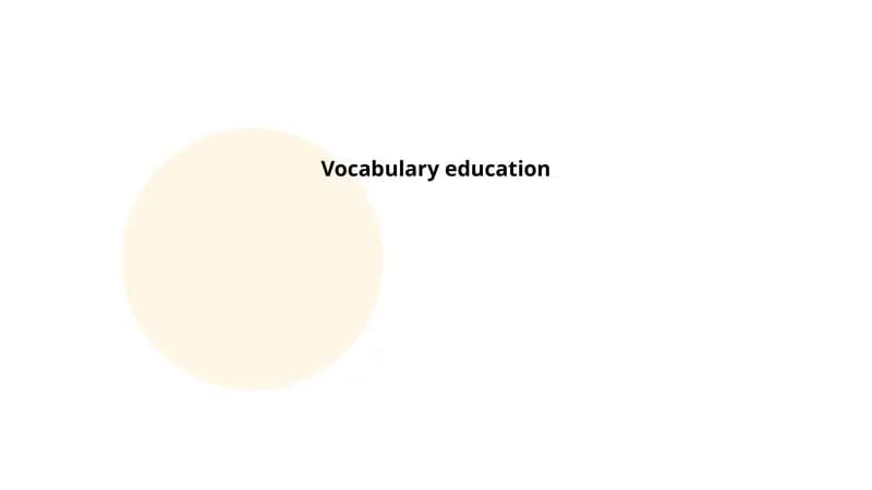 Vocabulary education