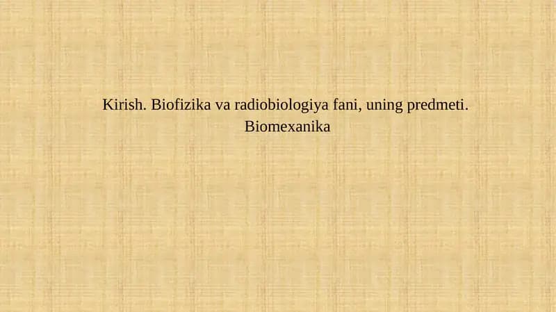 Biomexanika