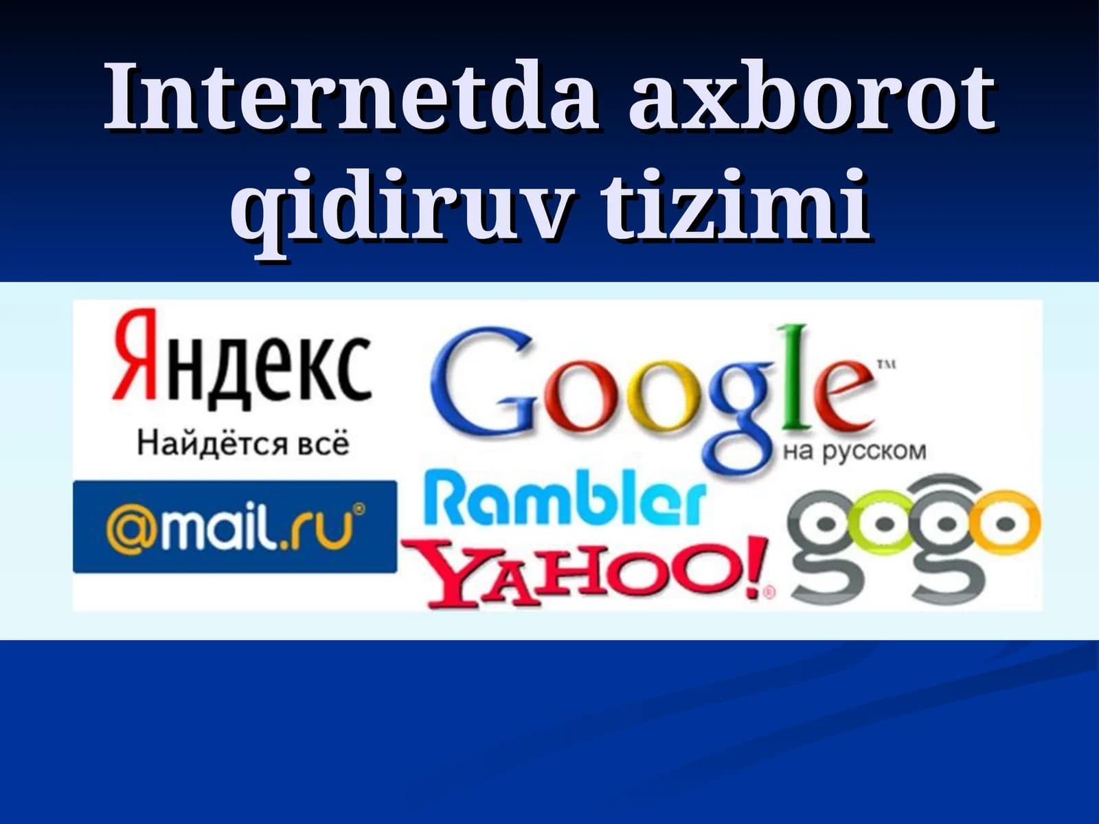 Internetda axborot qidiruv tizimi