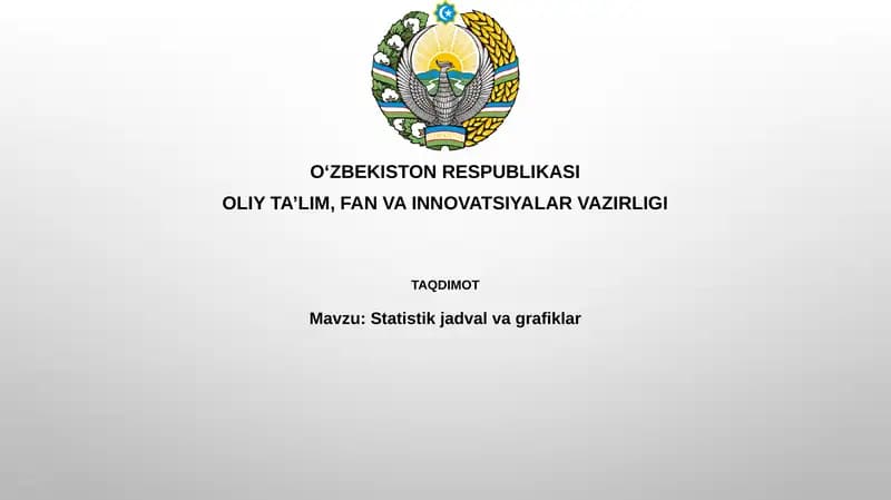 Statistik jadvallar va grafiklar