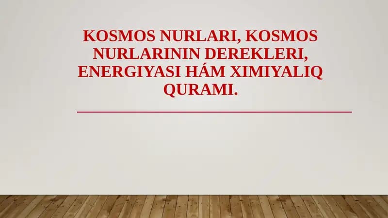 Kosmos Nurlari