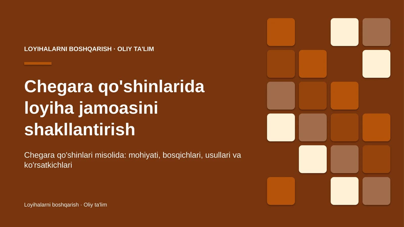 chegara qo'shinlarida loyiha jamoasini shakllantirish 6112