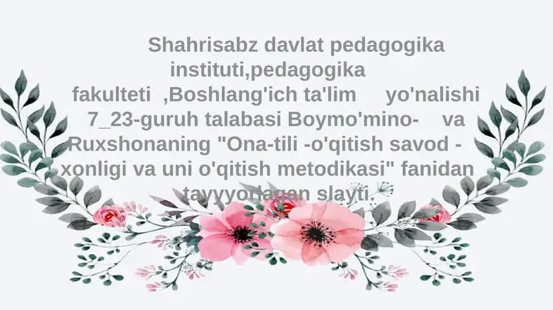 Orfografiya va Orfoepiya