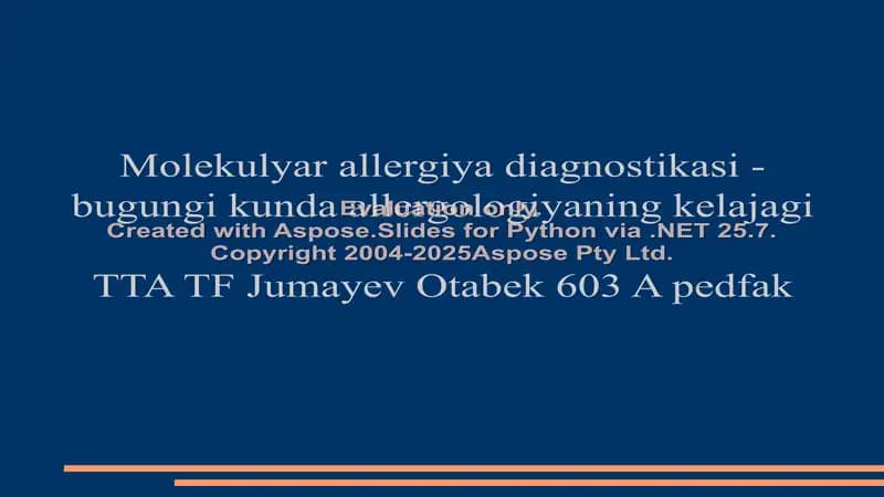 Molekulyar allergiya diagnostikasi