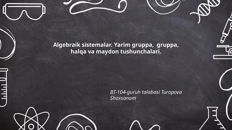 Algebraik sistemalar