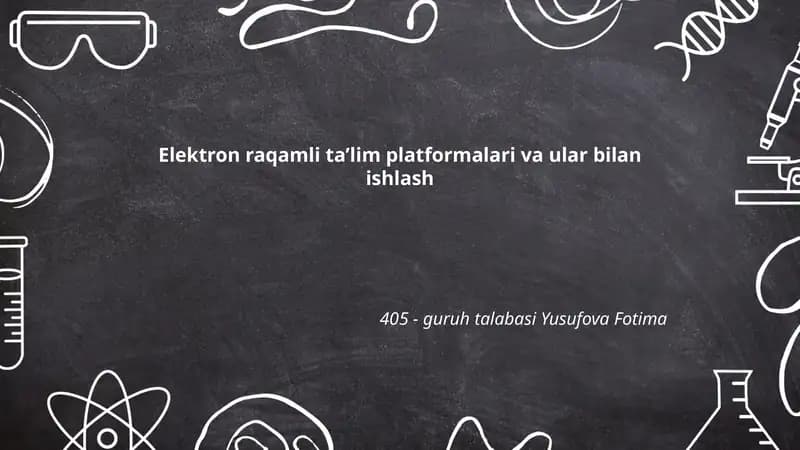 Elektron raqamli taʼlim platformalari