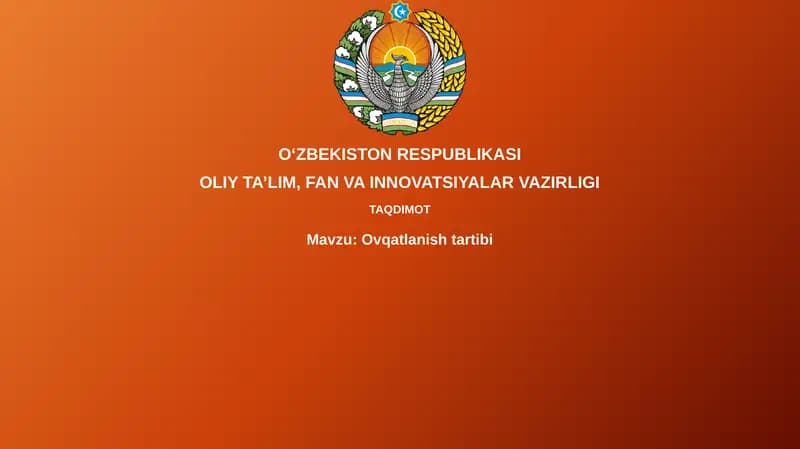 Ovqatlanishtartibi